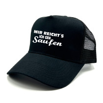 Trucker Cap in Mesh Optik mit Spruch | Mir reicht´s ich geh Saufen | Farbwahl | Unisex Baseball Mütze | hochwertiger Druck | OneSize durch verstellbaren Klipp-Verschluss