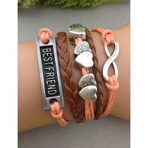 Armband Best Friend mit Herzen und Unendlichkeitszeichen