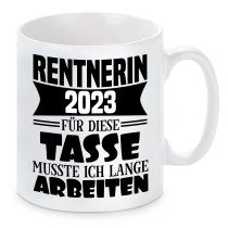 Tasse mit Motiv: RENTNERIN 2023 