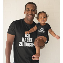 Funshirt: ICH KACKE ZUHAUSE / ICH IN DIE PAMPERS