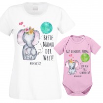 Funshirt oder Tanktop:  Beste Mama der Welt! - Gut gemacht Mama. Ich bin Toll geworden! (personalisierbar)