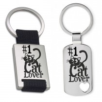 Schlüsselanhänger: #1 Cat lover