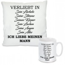 Kissen oder Tasse: Verliebt in meine Frau/meinen Mann