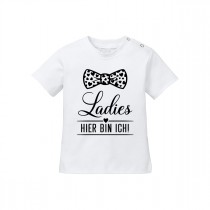 Kinder - Babyshirt Modell: Ladies - HIER BIN ICH!