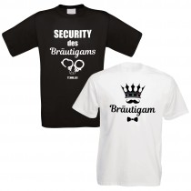 Shirts zum Junggesellenabschied - Bräutigam Security - individualisierbar