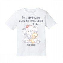 Kinder T-Shirt Modell: Der schönste Grund warum Muttersein so toll ist... (personalisierbar)