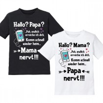 Kindershirt: Hallo? Mama / Papa?