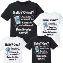 Kindershirt: Hallo? Onkel / Opa?