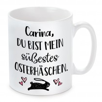 Tasse: Süßestes Osterhäschen (personalisierbar)