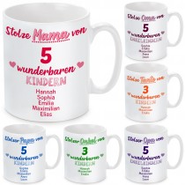 Tasse mit Motiv - Stolze Mama / Tante / Oma, stolzer Papa / Onkel / Opa