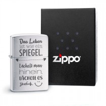 Original Zippo Benzinfeuerzeug: Das Leben ist wie ein Spiegel