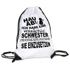 Turnbeutel Modell: Hau ab - Ich habe eine verrückte Schwester
