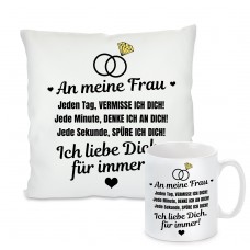 Kissen oder Tasse: An meine Frau Liebe