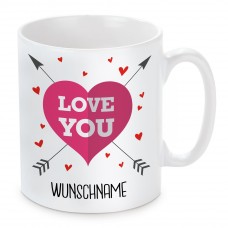 Tasse mit Motiv - Love YOU (personalisierbar)