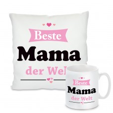 Kissen oder Tasse: Beste Mama der Welt 