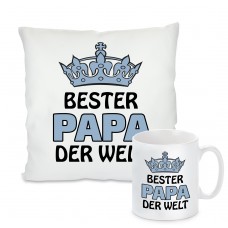 Kissen oder Tasse: BESTER PAPA DER WELT