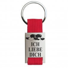 Metall Schlüsselanhänger - Buchstabe -ich Liebe dich- individualisierbar