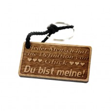 Gravur Schlüsselanhänger aus Holz Modell: Definition von Glück