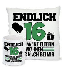 Kissen oder Tasse: Endlich 16