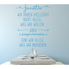 Wandtattoo Wandspruch Die Liebe der Familie...