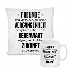 Kissen oder Tasse: Freunde sind Menschen...