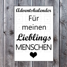 Adventskalender - Für meinen Lieblingsmenschen