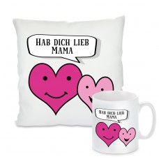 Kissen oder Tasse: Hab dich lieb Mama