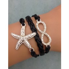 Armband mit Seestern und Infinity Applikation