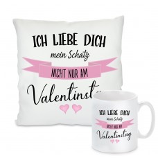 Kissen oder Tasse: Ich liebe dich mein Schatz. Nicht nur am Valentinstag