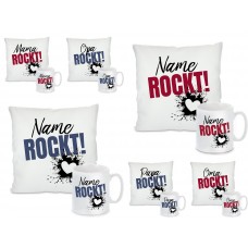 Kissen oder Tasse: Wunschmotiv oder Name ROCKT