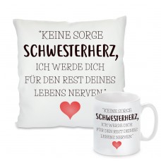 Kissen oder Tasse: Keine Sorge "Wunschmotiv" rest des Lebens nerven