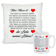 Kissen oder Tasse: Mein(e) Frau/Mann/Freundin/Freund ist...