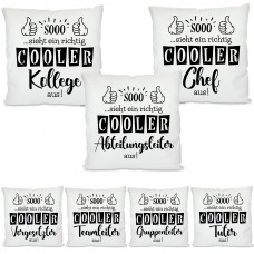 Kissen: Richtig cooler Kollege / Chef / Vorgesetzter / Abteilungsleiter / Teamleiter / Gruppenleiter / Tutor