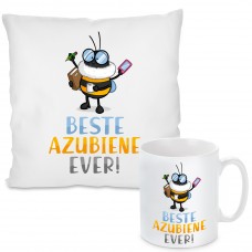 Kissen oder Tasse mit Motiv Modell: Beste Azubiene ever!