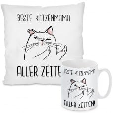 Kissen oder Tasse mit Motiv Modell: Beste Katzenmama Aller Zeiten!