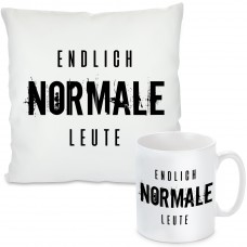 Kissen oder Tasse: Endlich normale Leute