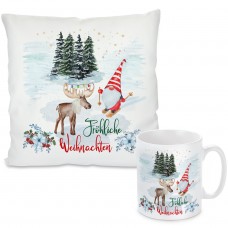 Kissen oder Tasse mit Motiv - Fröhliche Weihnachten