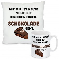 Kissen oder Tasse mit Motiv - Kirschen essen