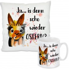 Kissen oder Tasse: Scho wieder Ostern