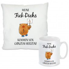 Kissen oder Tasse mit Motiv Modell: Von ganzem Herzen