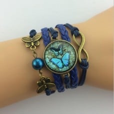 Unendlichkeits Armband Modell: Schmetterling - Scheibe - Infinity