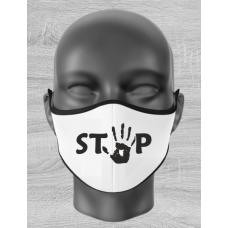  Mund Nase Maske Kind mit "STOP-Motiv" und Gummizug