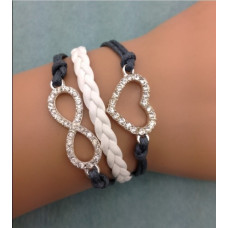 Armband mit Herz und Unendlichkeitszeichen 