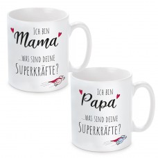 Tasse mit Motiv Modell: Superkräfte - Für Mama oder Papa