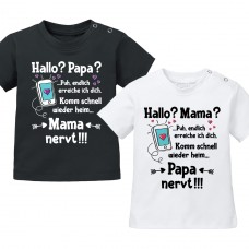 Babyshirt: Hallo? Mama / Papa?