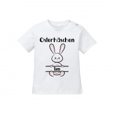 Babyshirt: Osterhäschen (Jungs, personalisierbar)