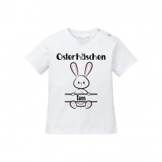 Babyshirt: Osterhäschen (Jungs, personalisierbar)