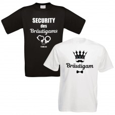 Shirts zum Junggesellenabschied - Bräutigam Security - individualisierbar