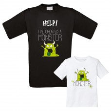 Familienshirts weiß oder schwarz - I created a monster