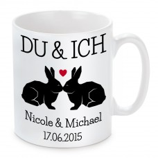 Kissen oder Tasse: Du & Ich (personalisierbar)